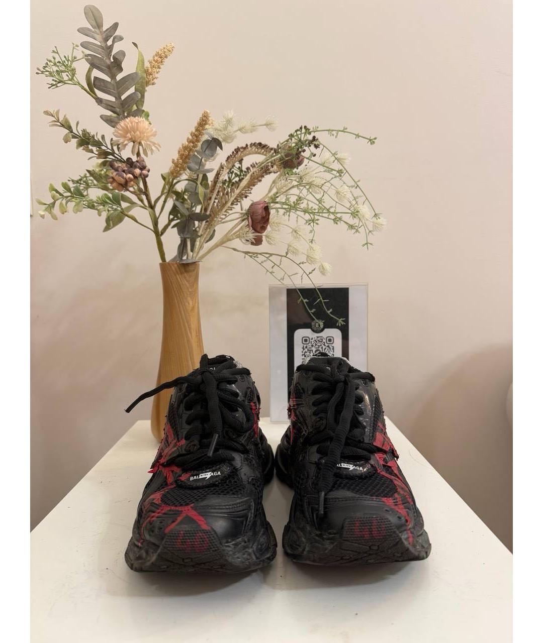 BALENCIAGA Черные низкие кроссовки / кеды, фото 2