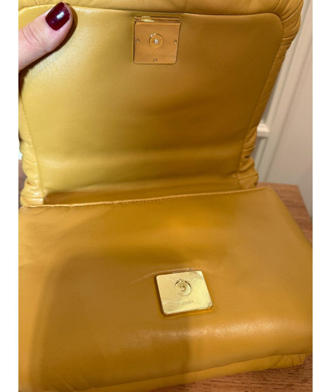 LOEWE Горчичная кожаная сумка через плечо, фото 2