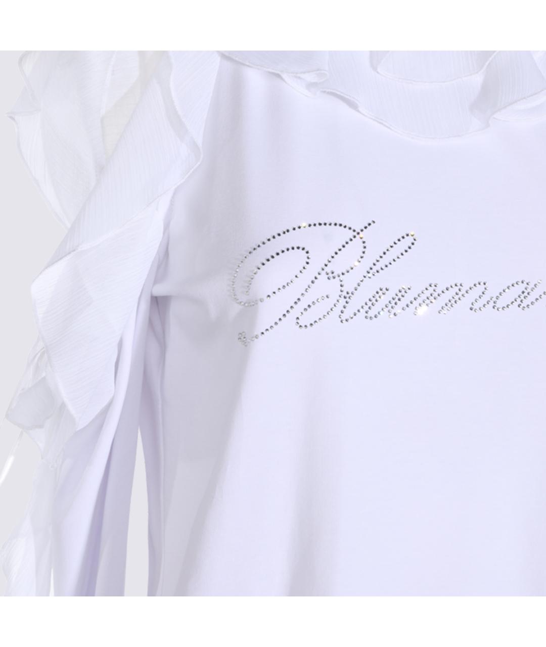 BLUMARINE Белая хлопковая майка, фото 3