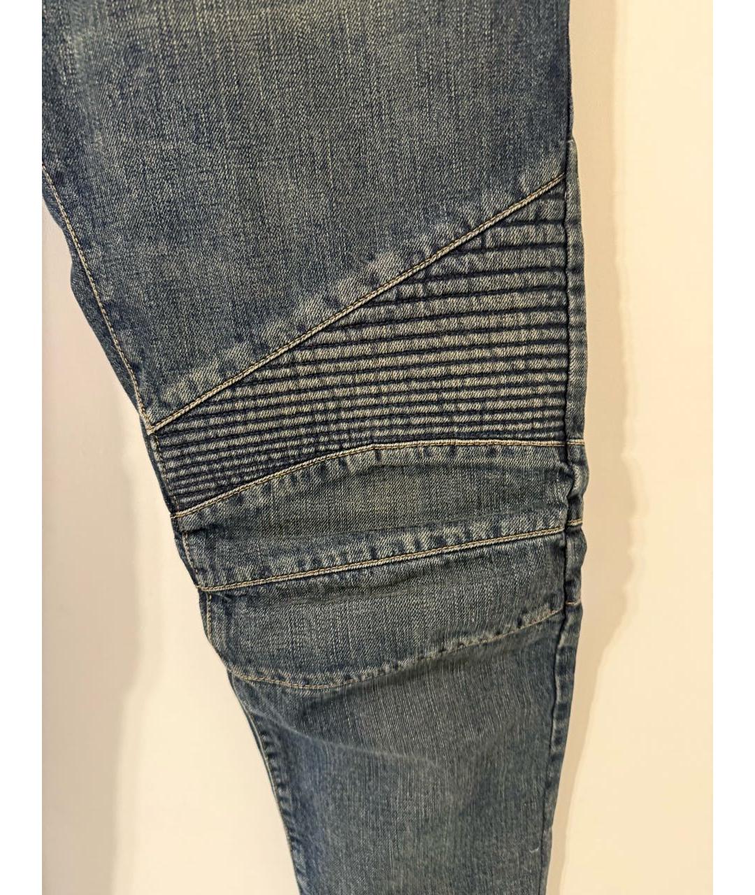 BALMAIN Темно-синие хлопковые джинсы скинни, фото 5