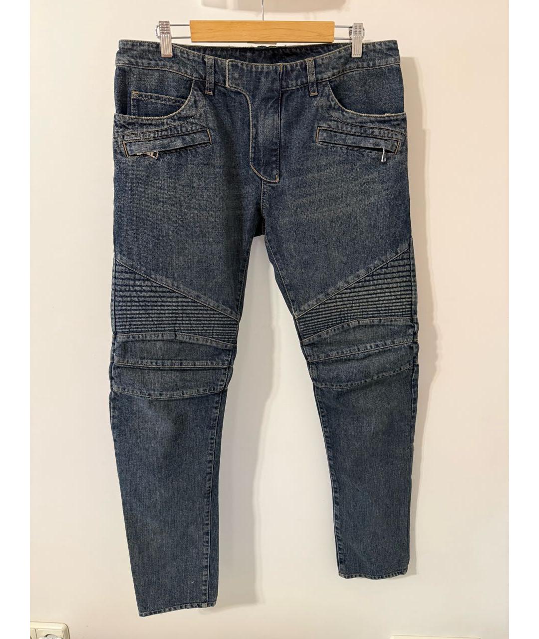 BALMAIN Темно-синие хлопковые джинсы скинни, фото 7