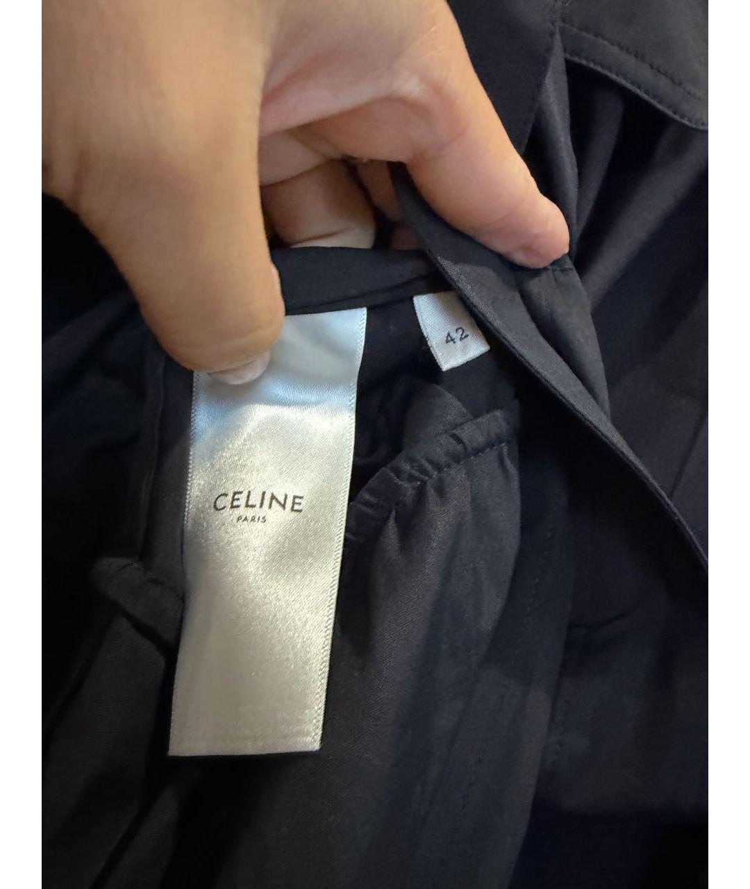 CELINE Черное хлопковое повседневное платье, фото 4