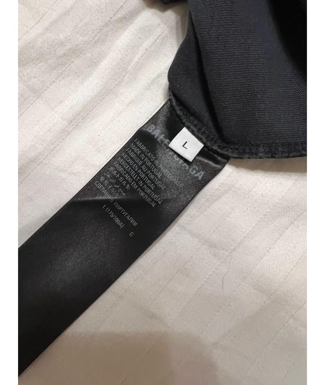 BALENCIAGA Черная хлопковая футболка, фото 4