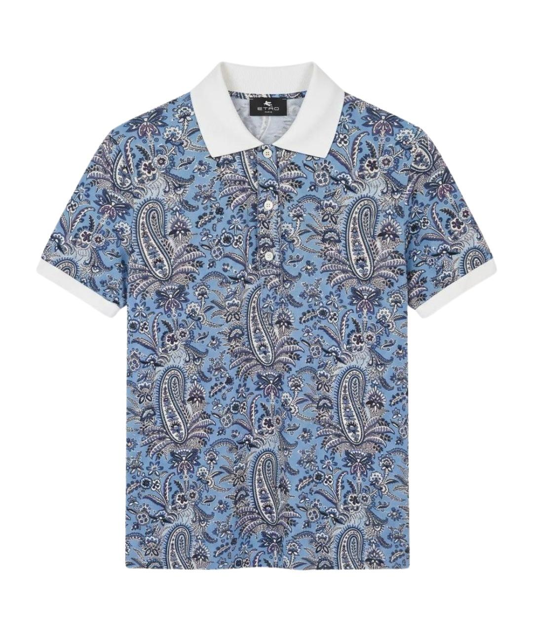 ETRO Голубая хлопковая футболка, фото 1
