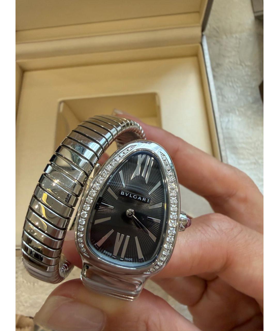 BVLGARI Серебряные стальные часы, фото 8