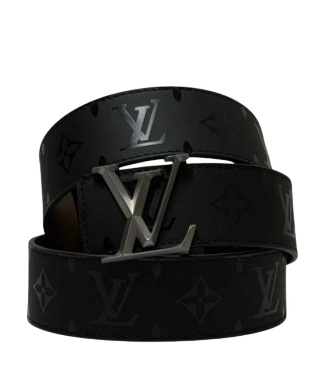 LOUIS VUITTON Черный кожаный ремень, фото 1