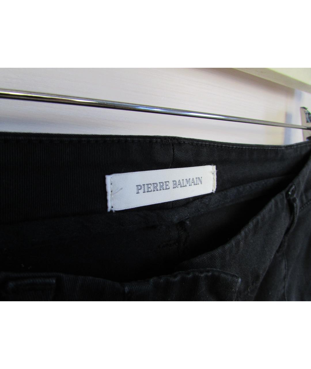 PIERRE BALMAIN Черные хлопковые джинсы слим, фото 4