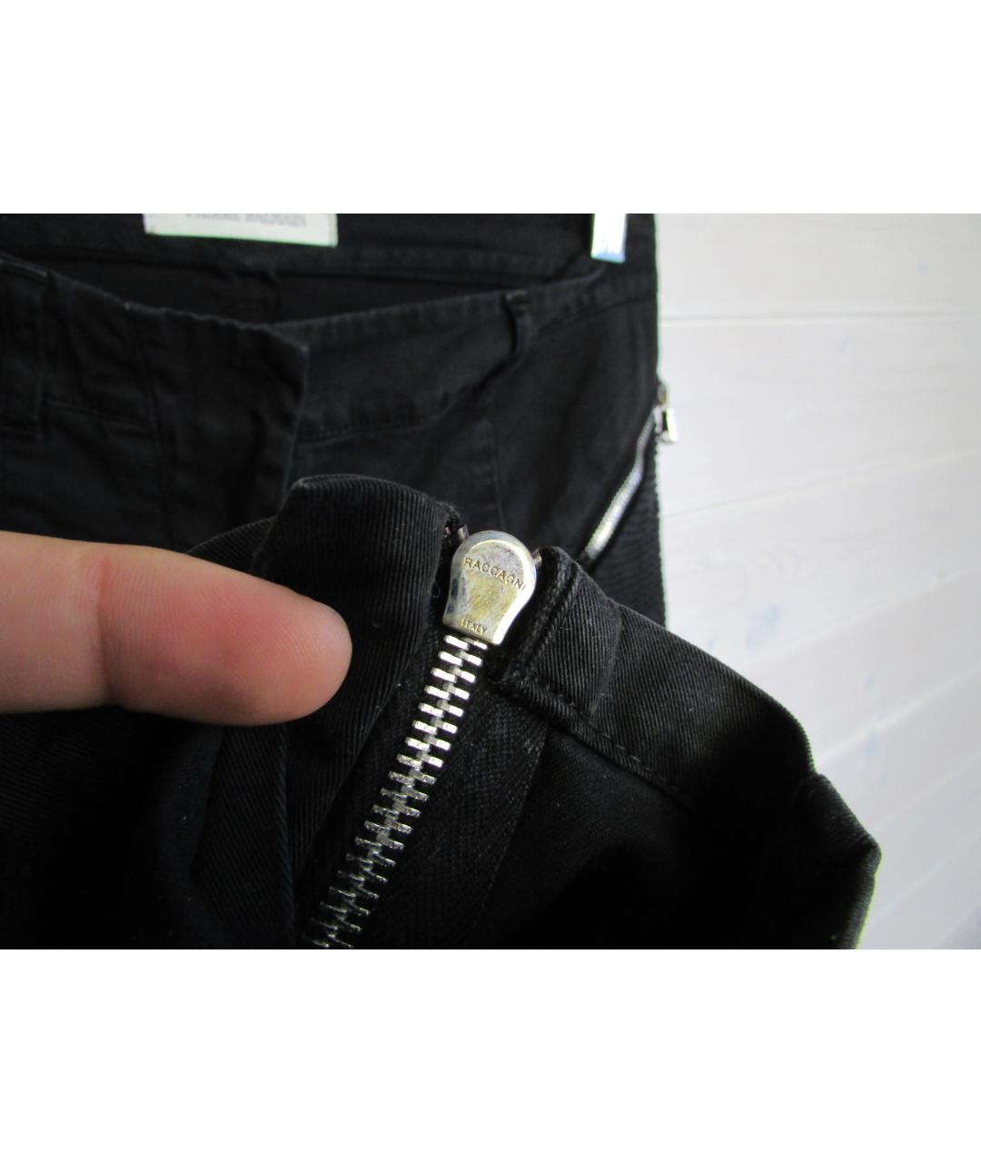 PIERRE BALMAIN Черные хлопковые джинсы слим, фото 6