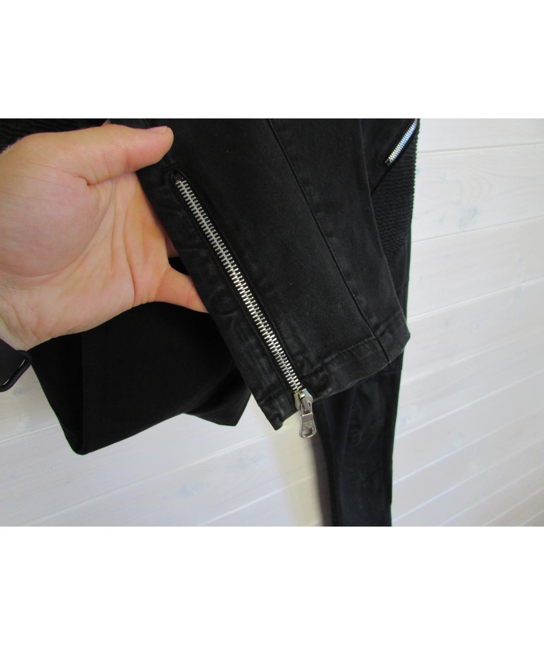 PIERRE BALMAIN Черные хлопковые джинсы слим, фото 5