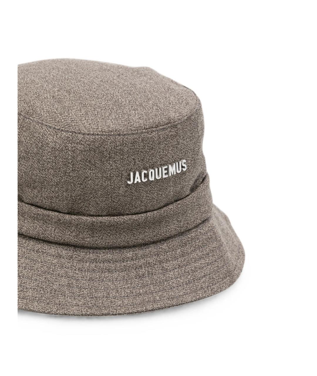JACQUEMUS Коричневая шерстяная кепка/бейсболка, фото 3