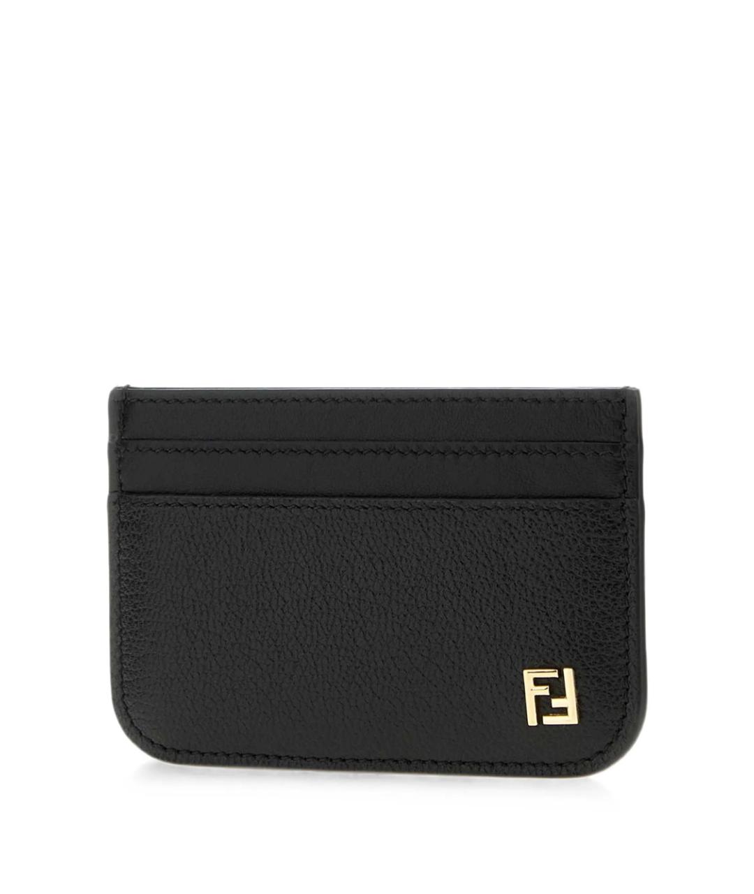FENDI Черный кожаный кардхолдер, фото 3
