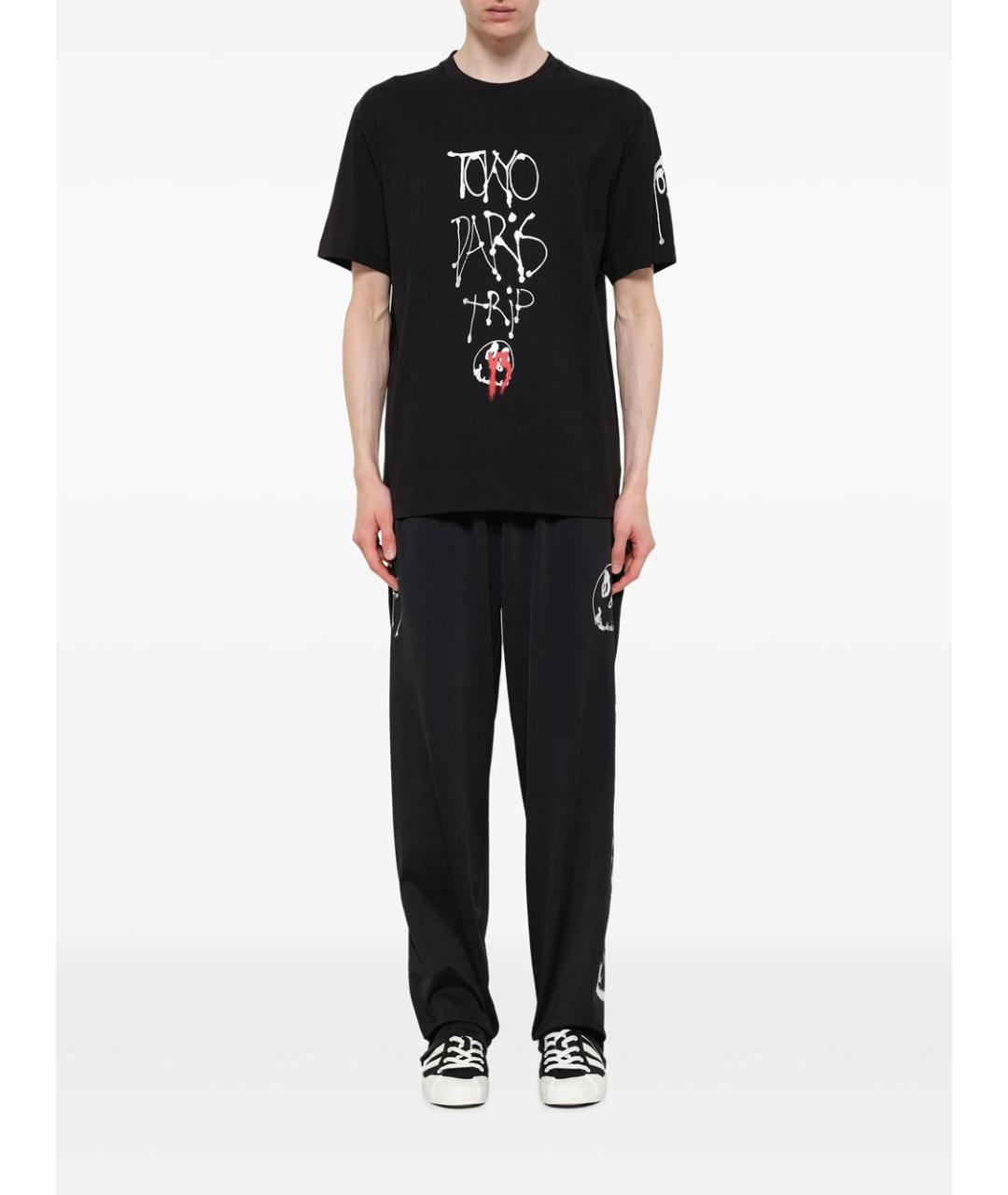 Y-3 Черная хлопковая футболка, фото 6