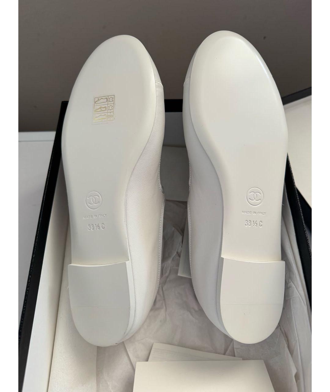CHANEL Белые кожаные туфли, фото 6