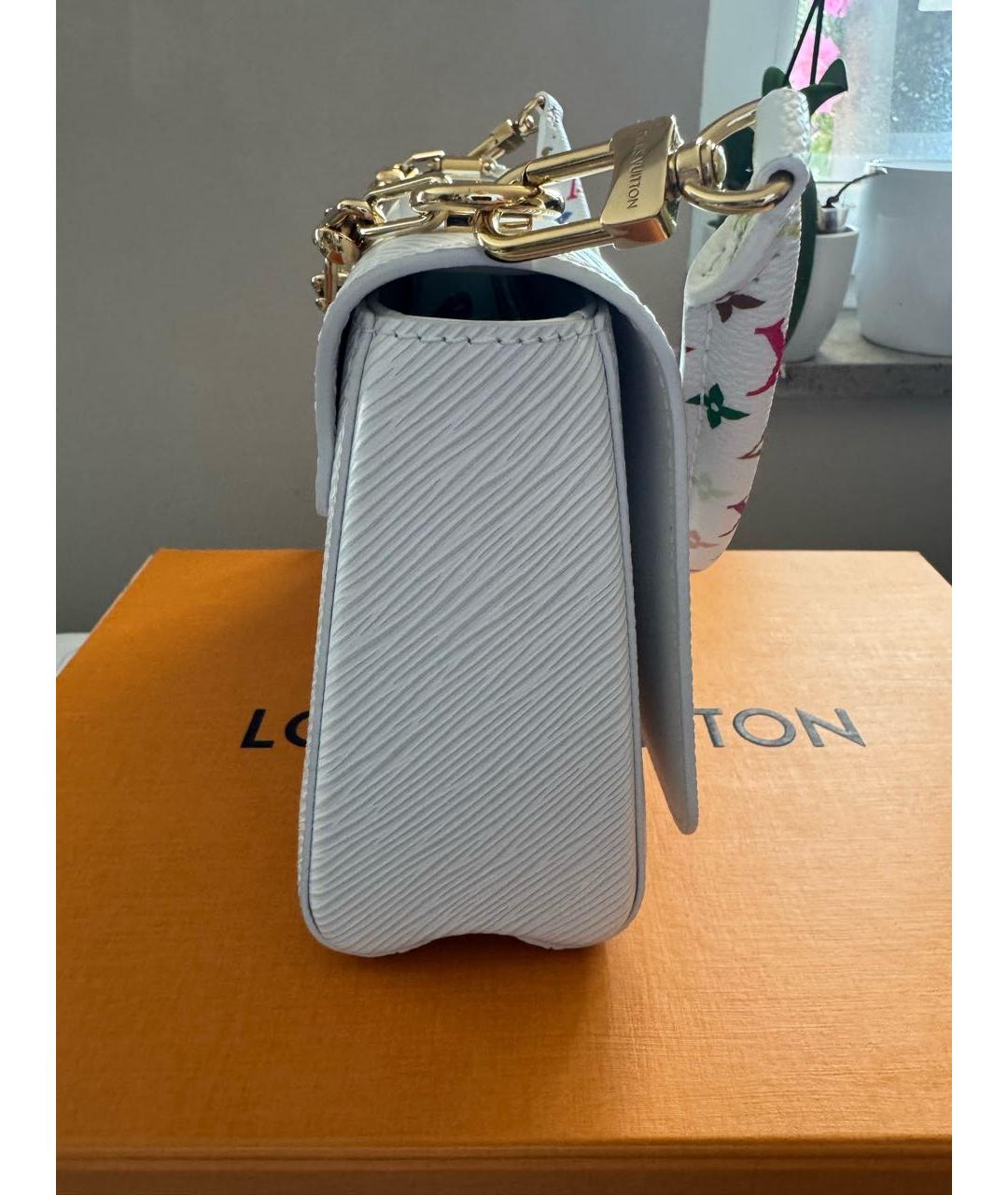 LOUIS VUITTON Белая кожаная сумка с короткими ручками, фото 6