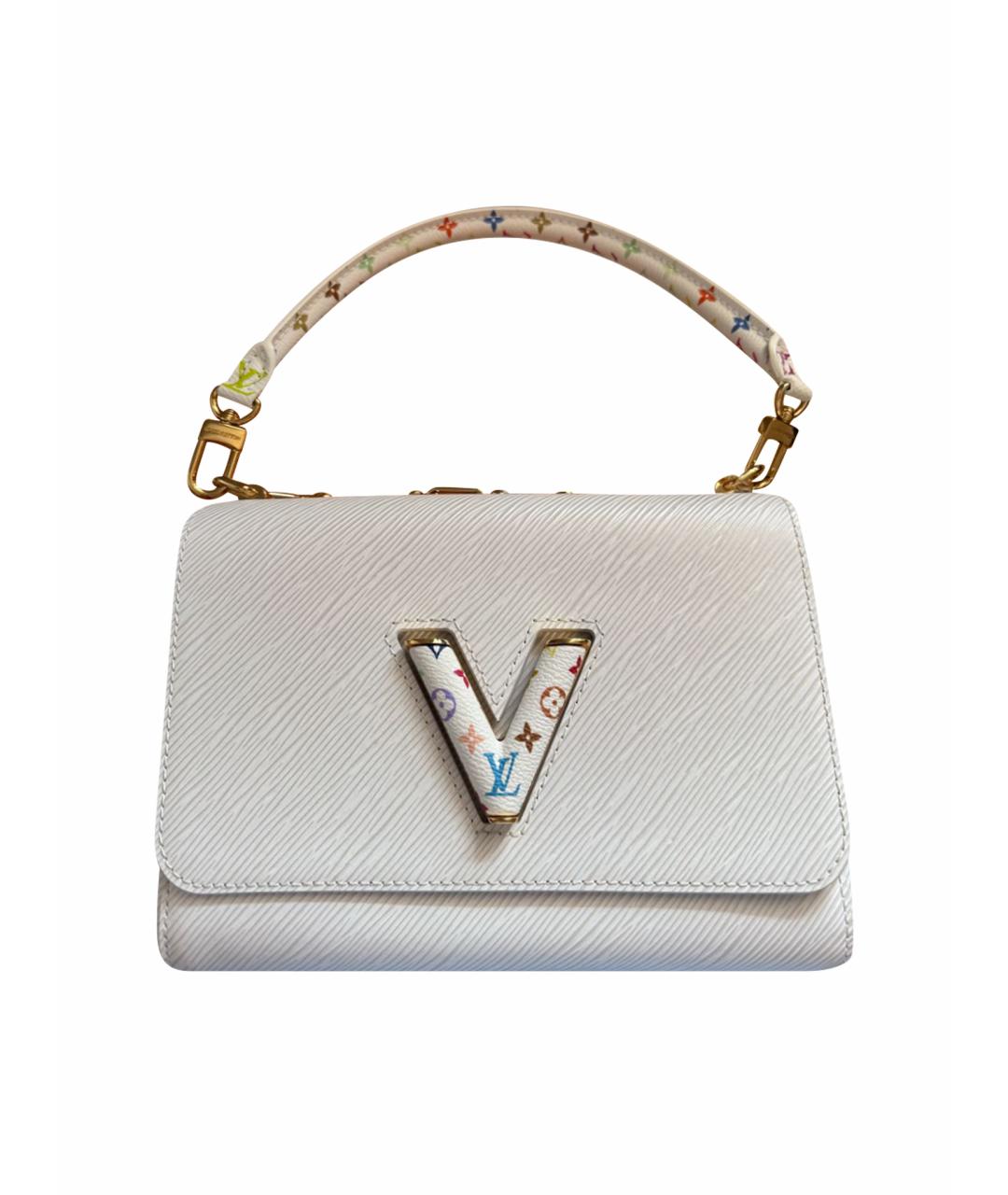 LOUIS VUITTON Белая кожаная сумка с короткими ручками, фото 1