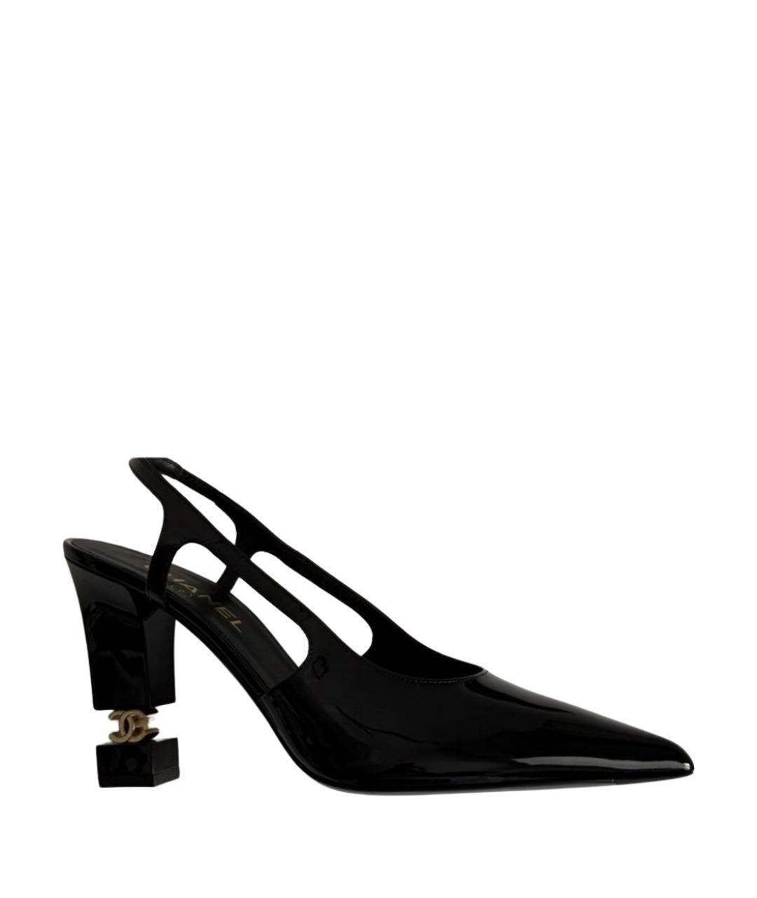CHANEL Черные туфли из лакированной кожи, фото 1