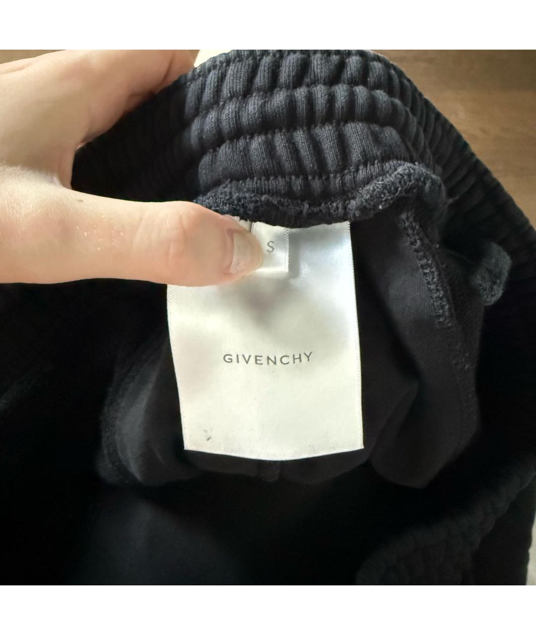 GIVENCHY Черные хлопковые спортивные брюки и шорты, фото 4