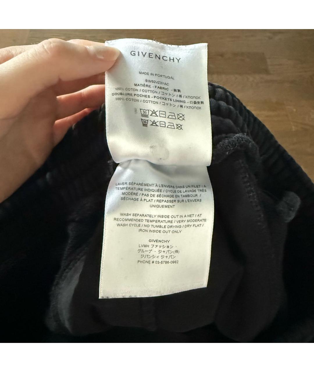GIVENCHY Черные хлопковые спортивные брюки и шорты, фото 5