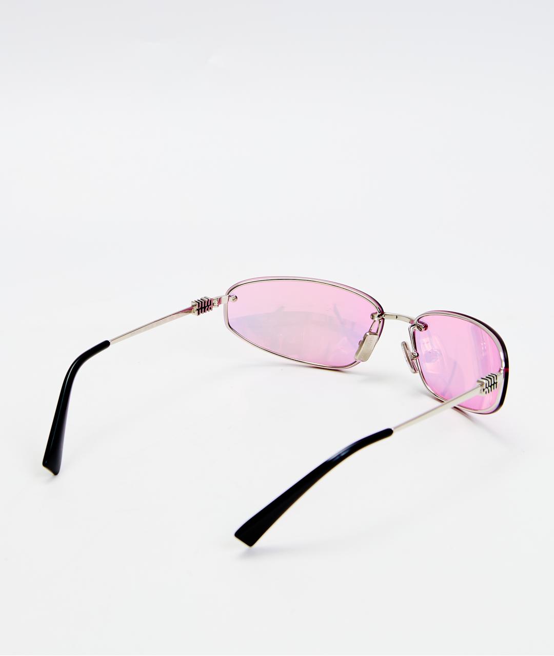 MIU MIU Розовые металлические солнцезащитные очки, фото 4