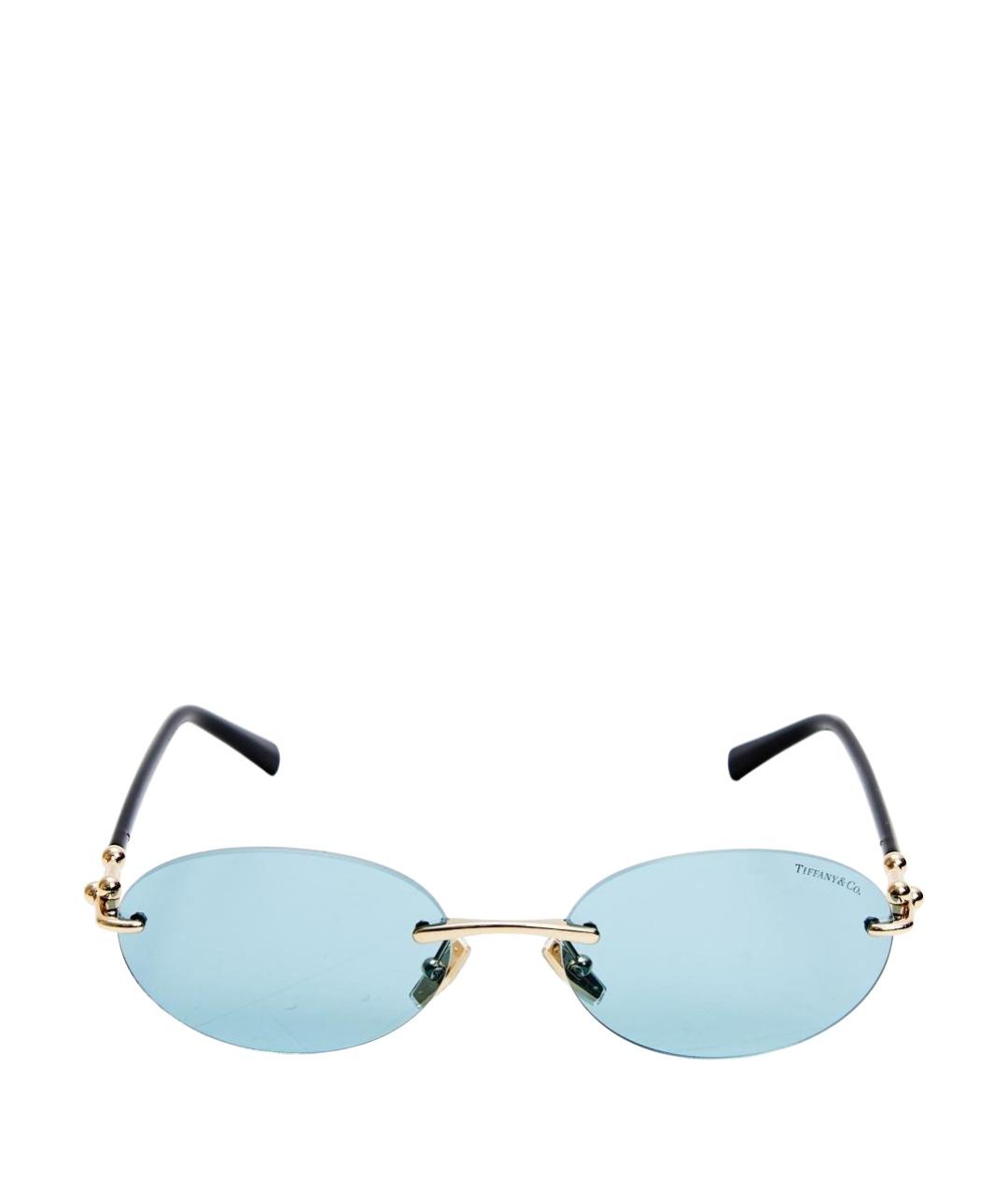 TIFFANY&CO Голубые металлические солнцезащитные очки, фото 1