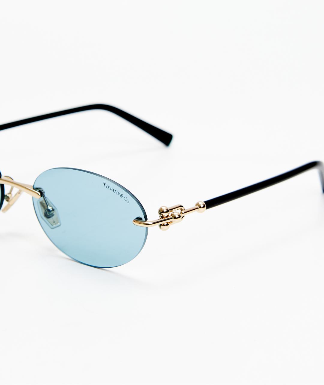 TIFFANY&CO Голубые металлические солнцезащитные очки, фото 3