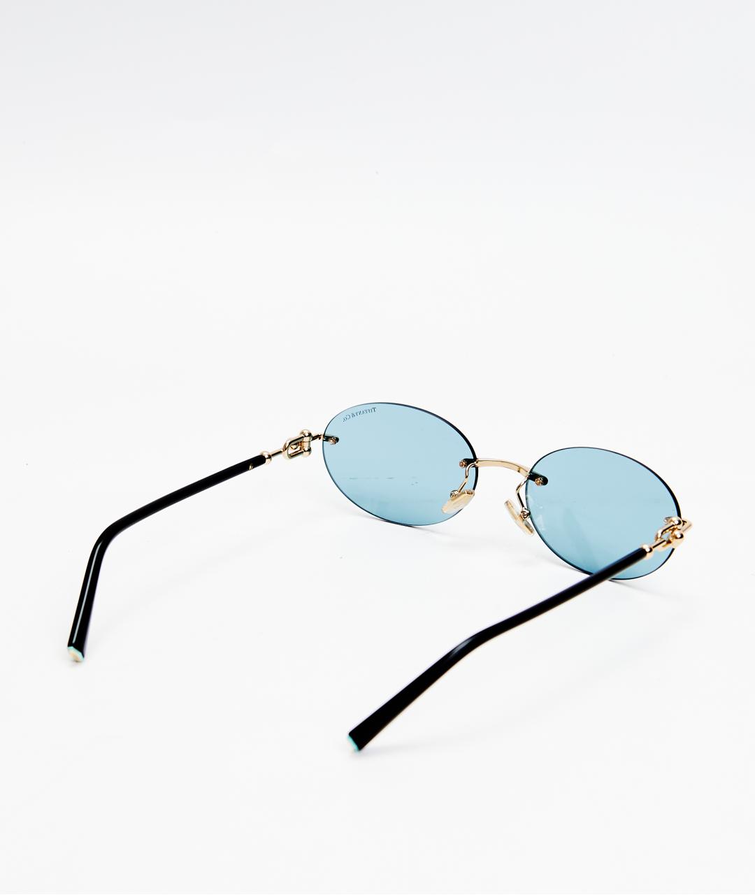 TIFFANY&CO Голубые металлические солнцезащитные очки, фото 4