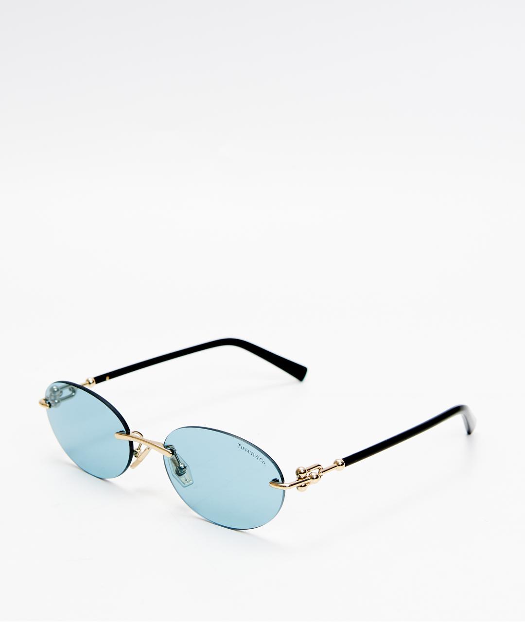 TIFFANY&CO Голубые металлические солнцезащитные очки, фото 2