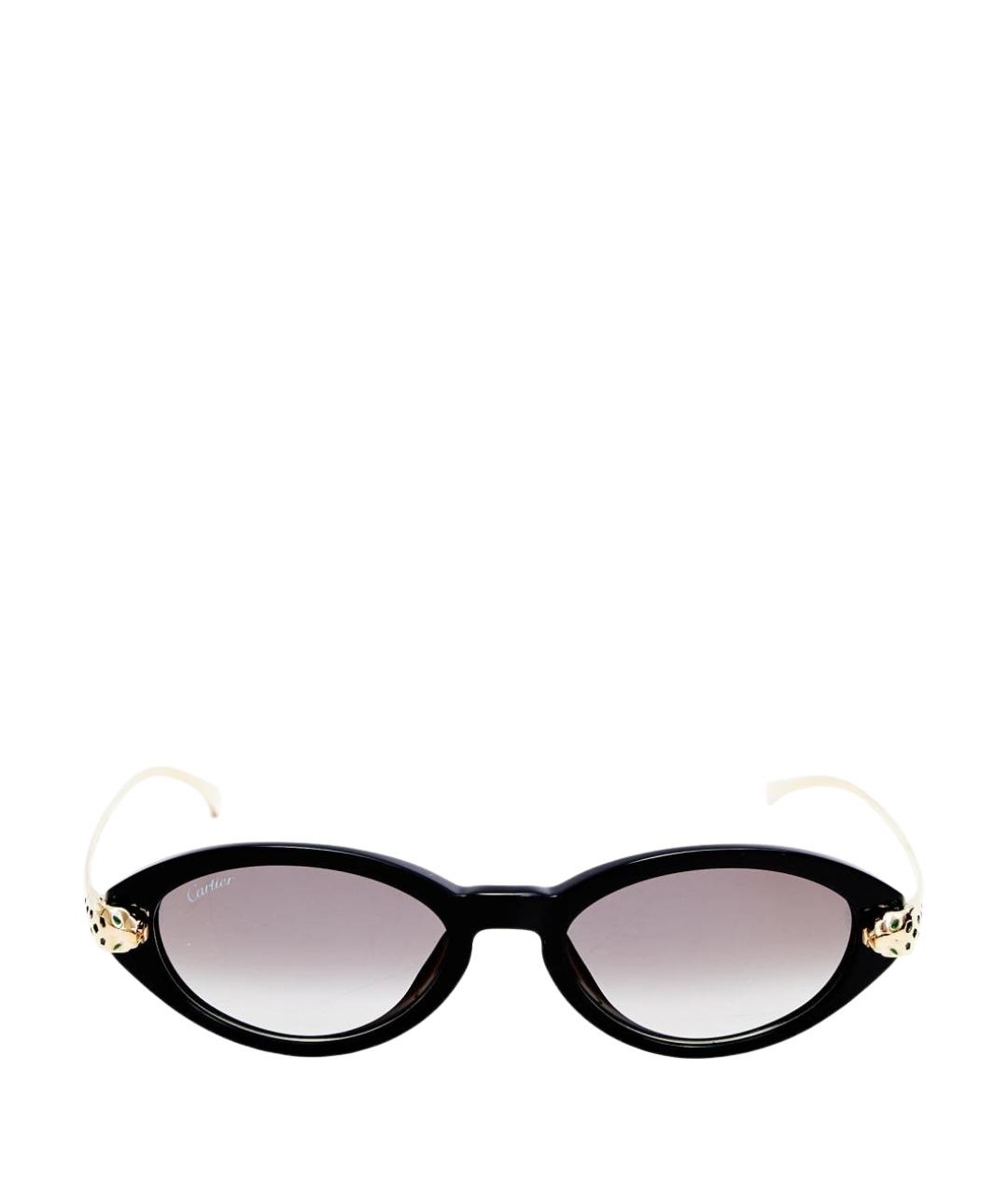 CARTIER Черные металлические солнцезащитные очки, фото 1