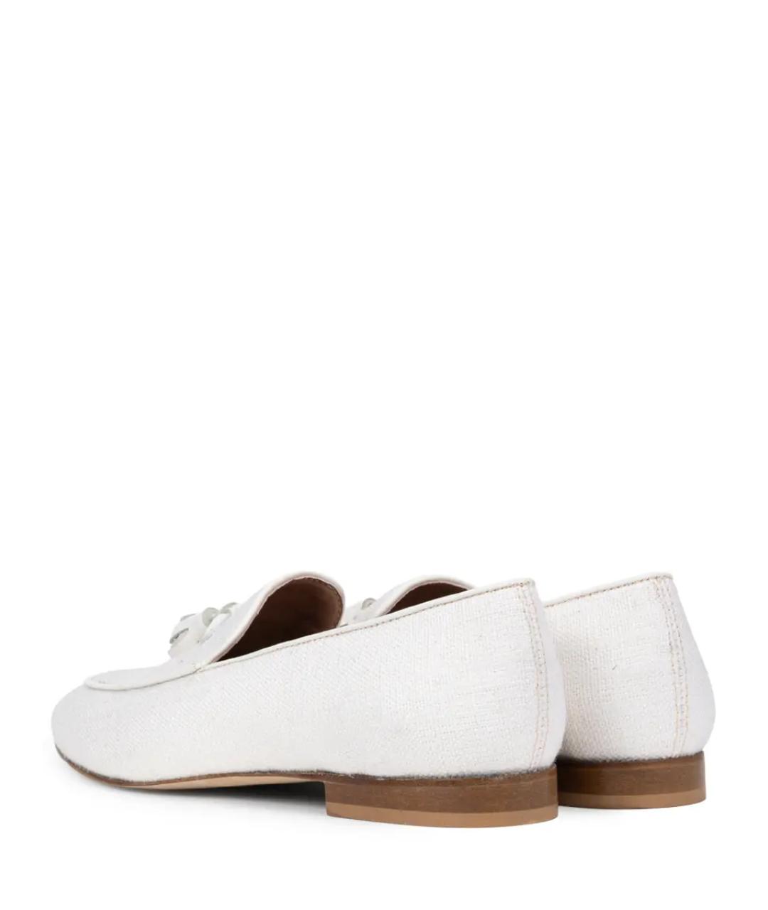 KITON Белые кожаные лоферы, фото 4