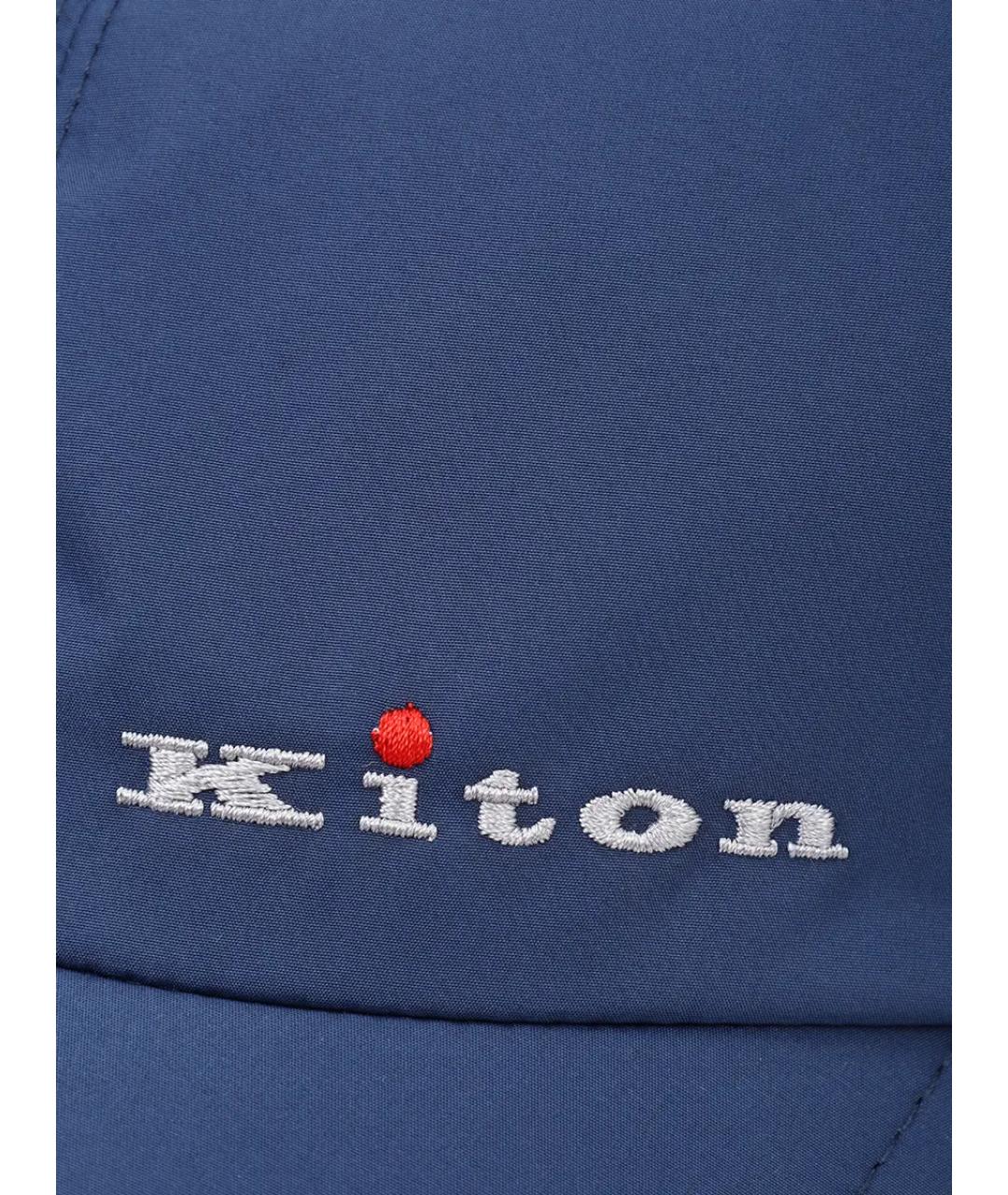 KITON Синяя синтетическая кепка/бейсболка, фото 3