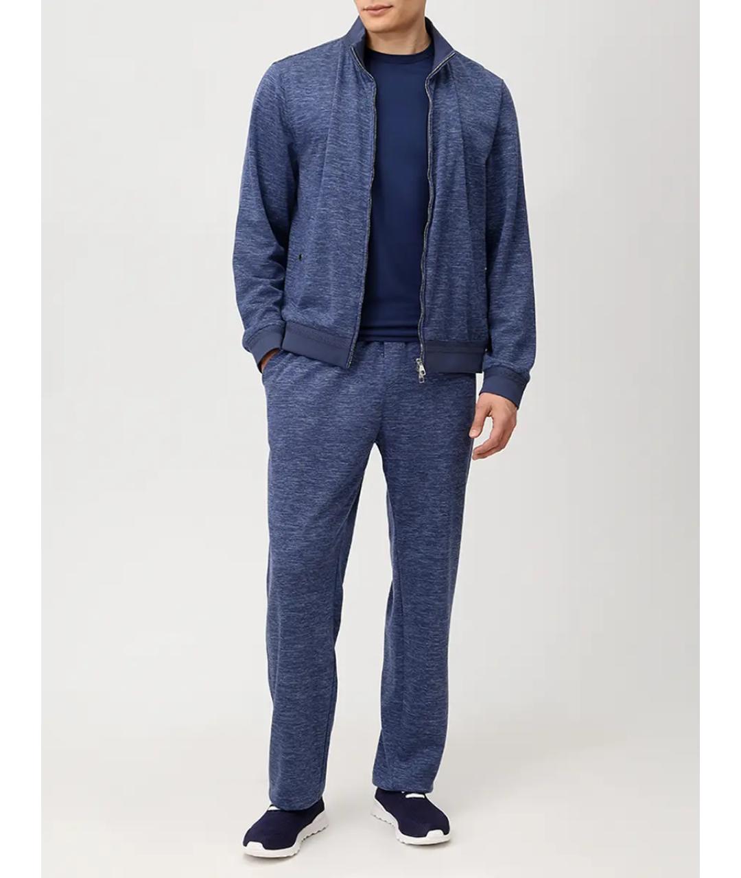 KITON Синяя хлопковая футболка, фото 2