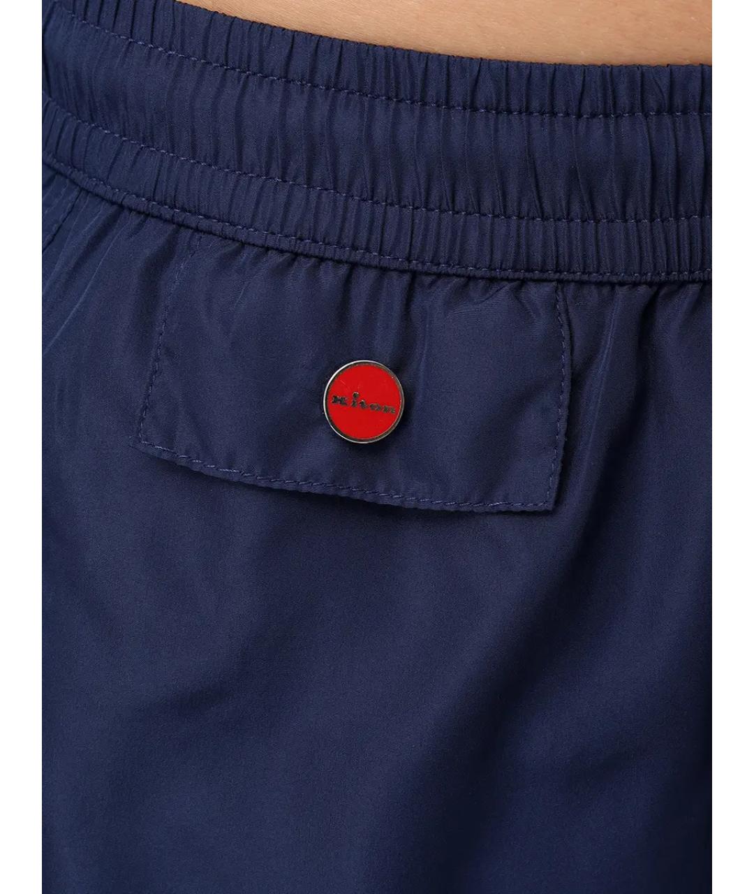 KITON Синие полиэстеровые шорты, фото 4