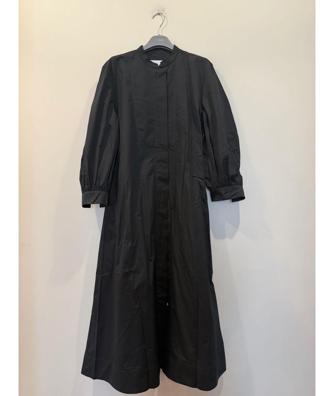 JIL SANDER Черное хлопковое повседневное платье, фото 6