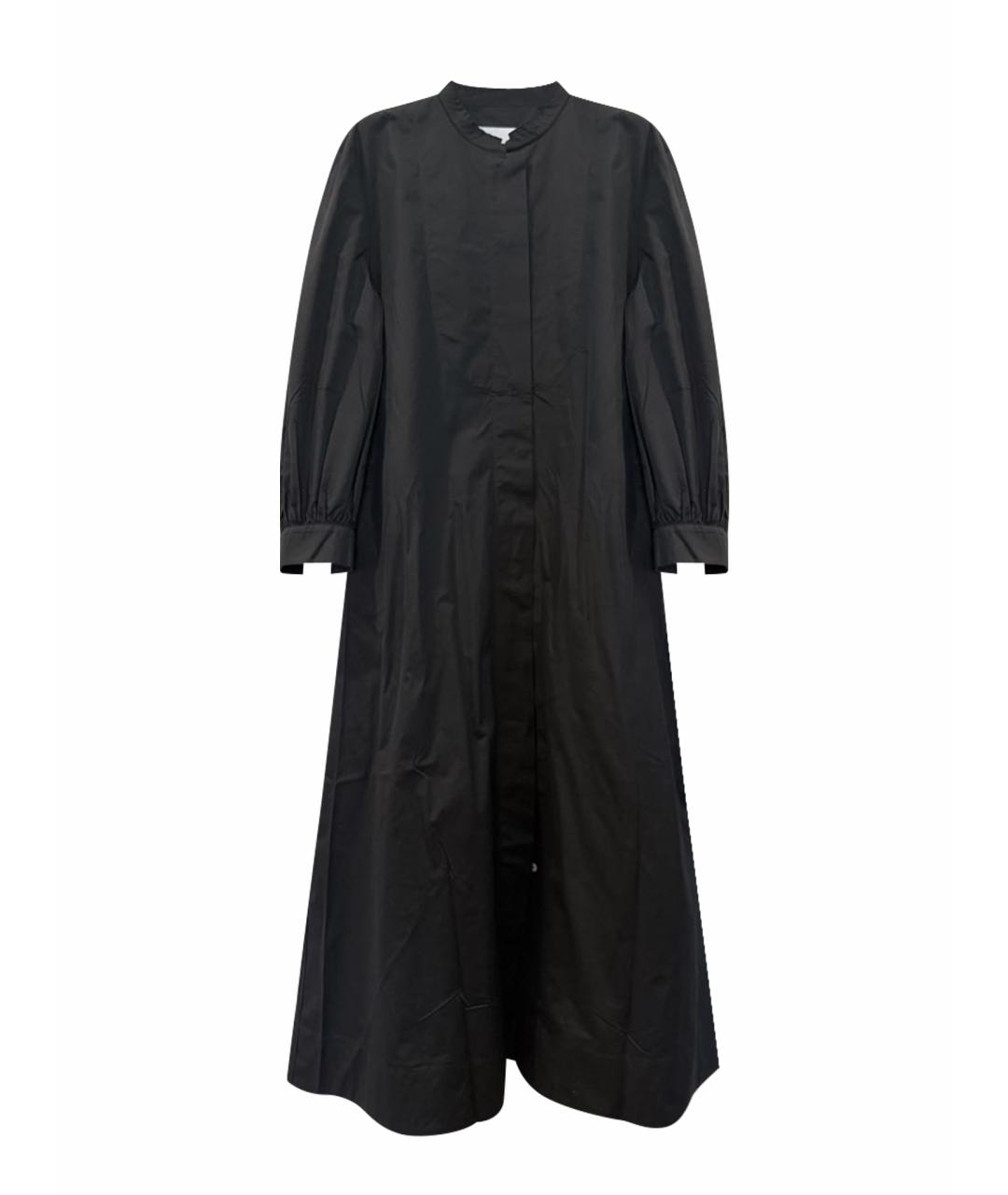 JIL SANDER Черное хлопковое повседневное платье, фото 1