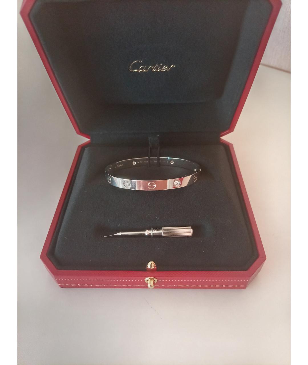CARTIER Белый браслет из белого золота, фото 3