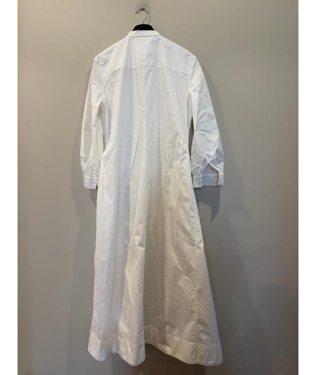 JIL SANDER Белое хлопковое повседневное платье, фото 5