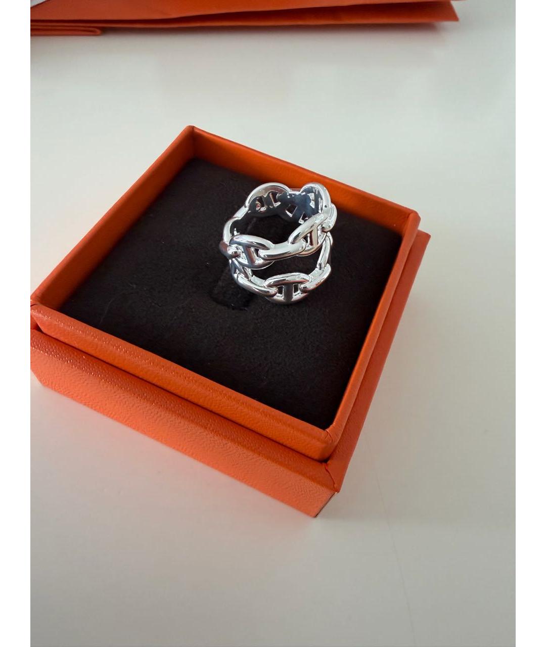 HERMES Серебряное серебряное кольцо, фото 6