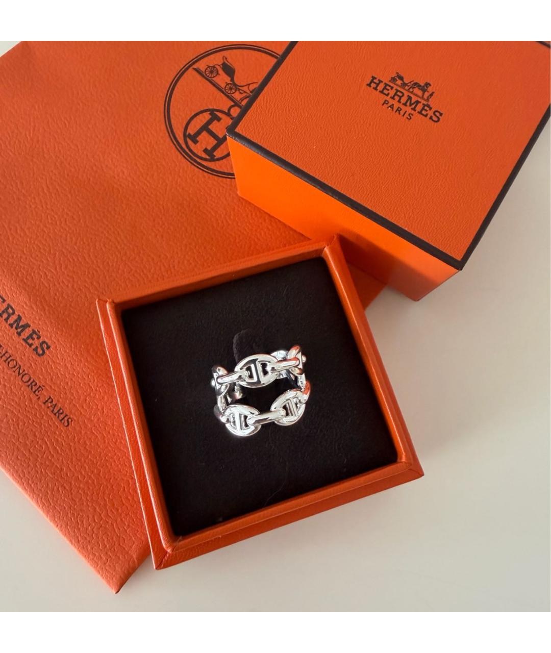HERMES Серебряное серебряное кольцо, фото 2