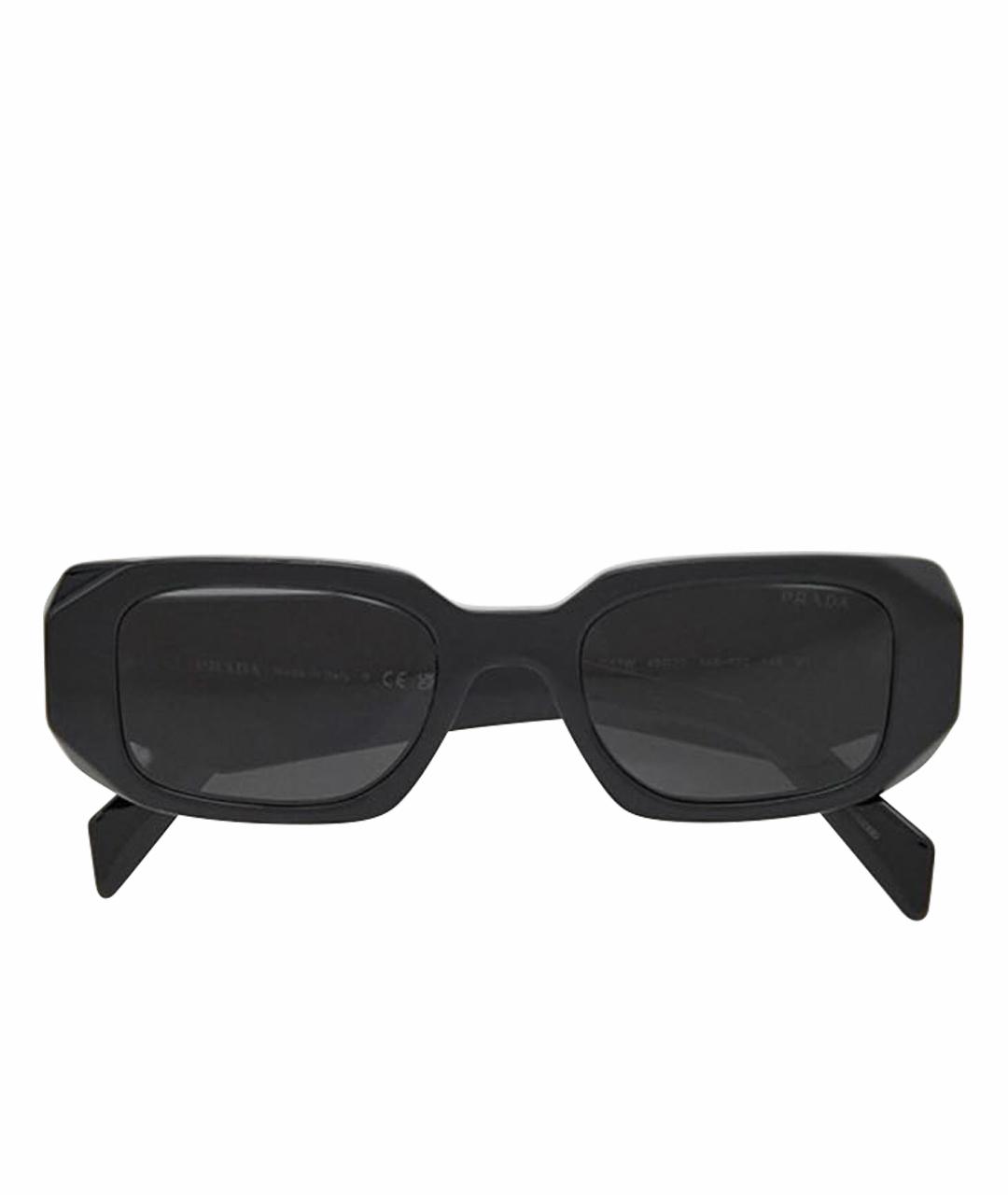PRADA Черные пластиковые солнцезащитные очки, фото 1