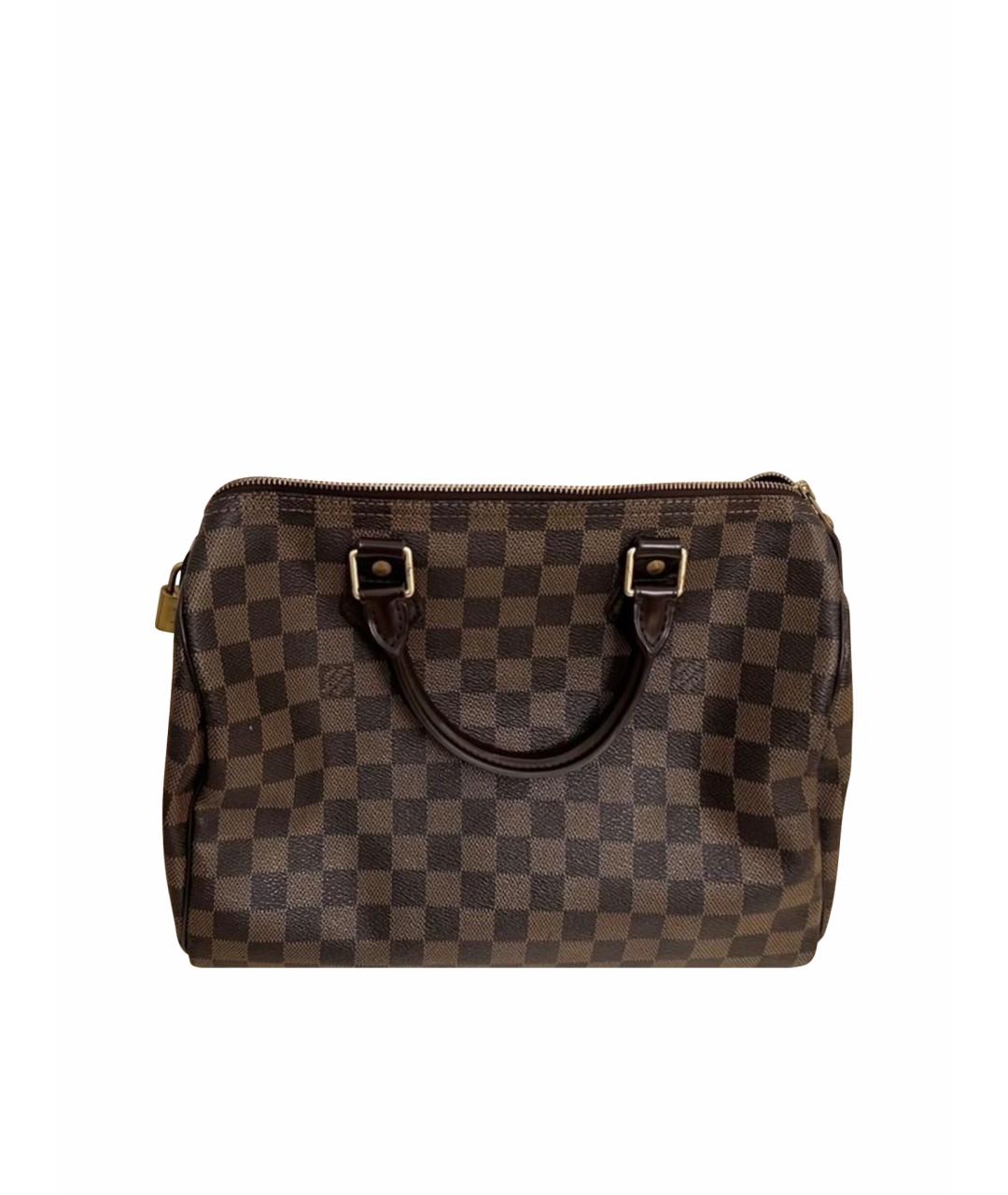 LOUIS VUITTON Коричневая сумка с короткими ручками из канвы, фото 1