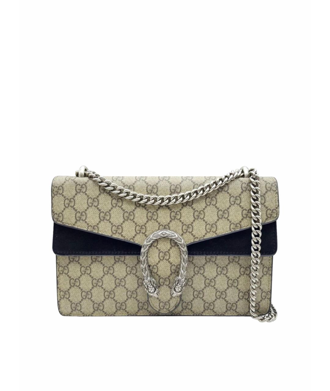 GUCCI Бежевая сумка через плечо из канвы, фото 1