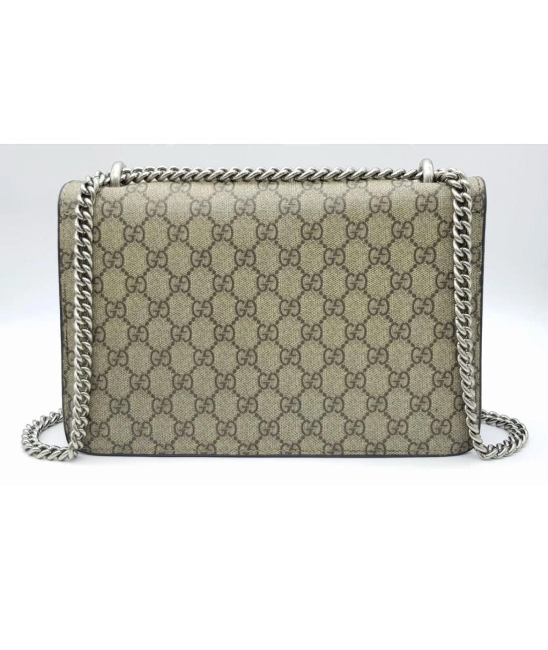 GUCCI Бежевая сумка через плечо из канвы, фото 3