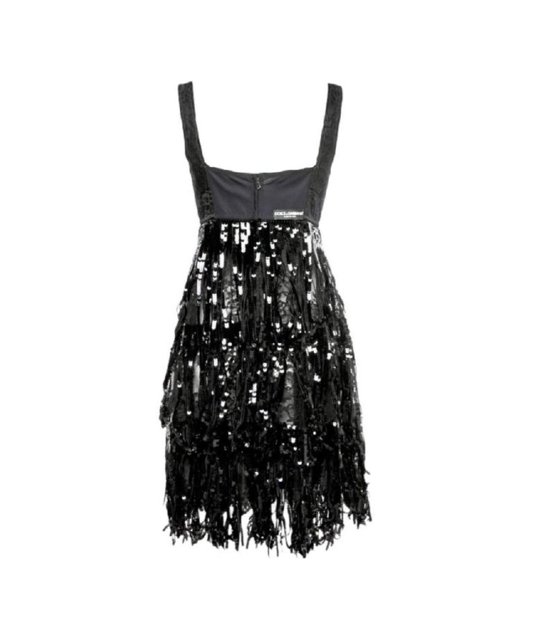 DOLCE&GABBANA Черное хлопковое вечернее платье, фото 2