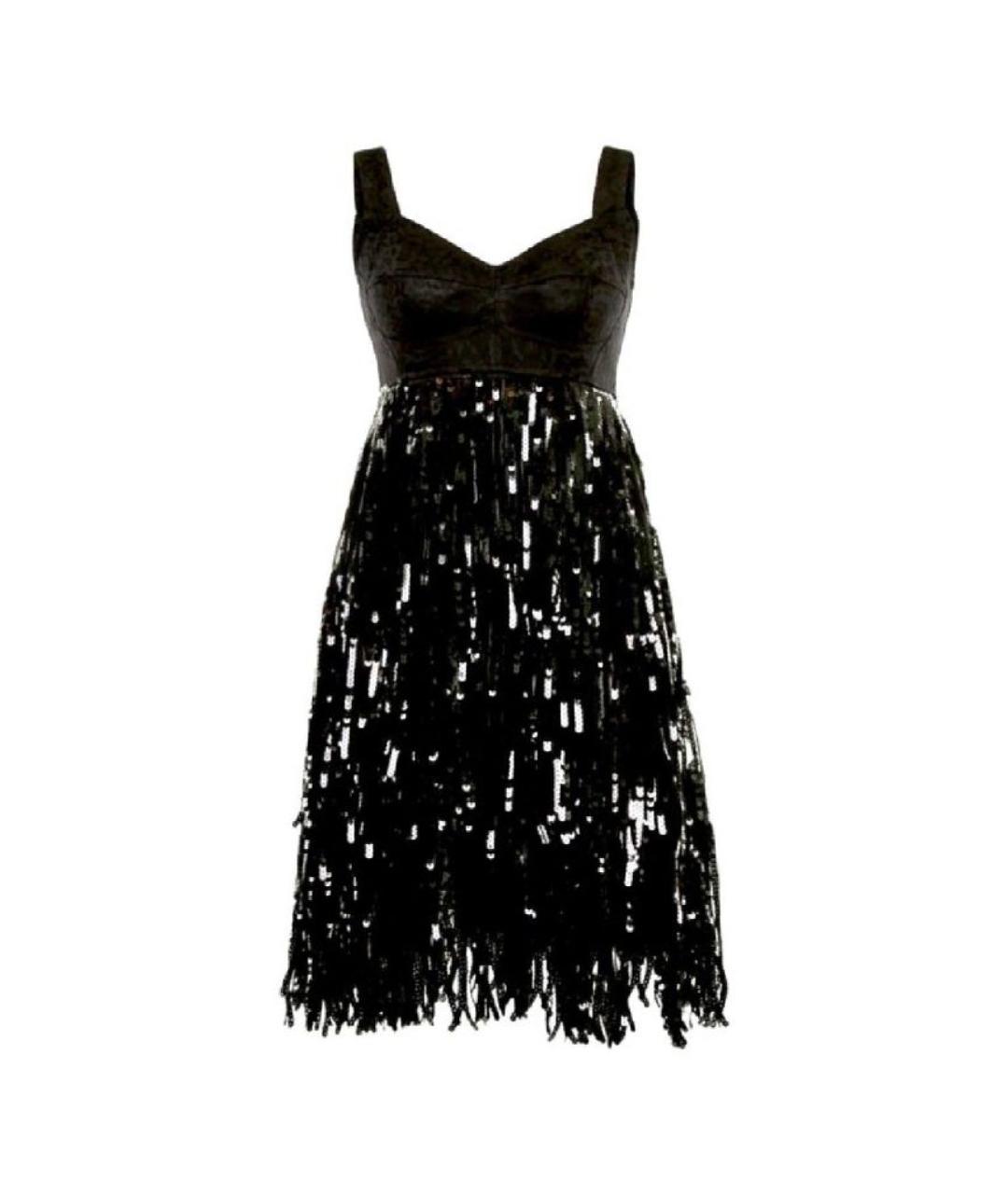 DOLCE&GABBANA Черное хлопковое вечернее платье, фото 10