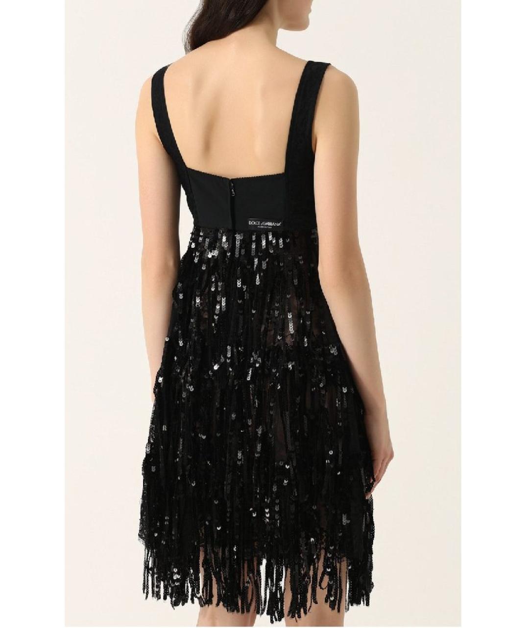 DOLCE&GABBANA Черное хлопковое вечернее платье, фото 8