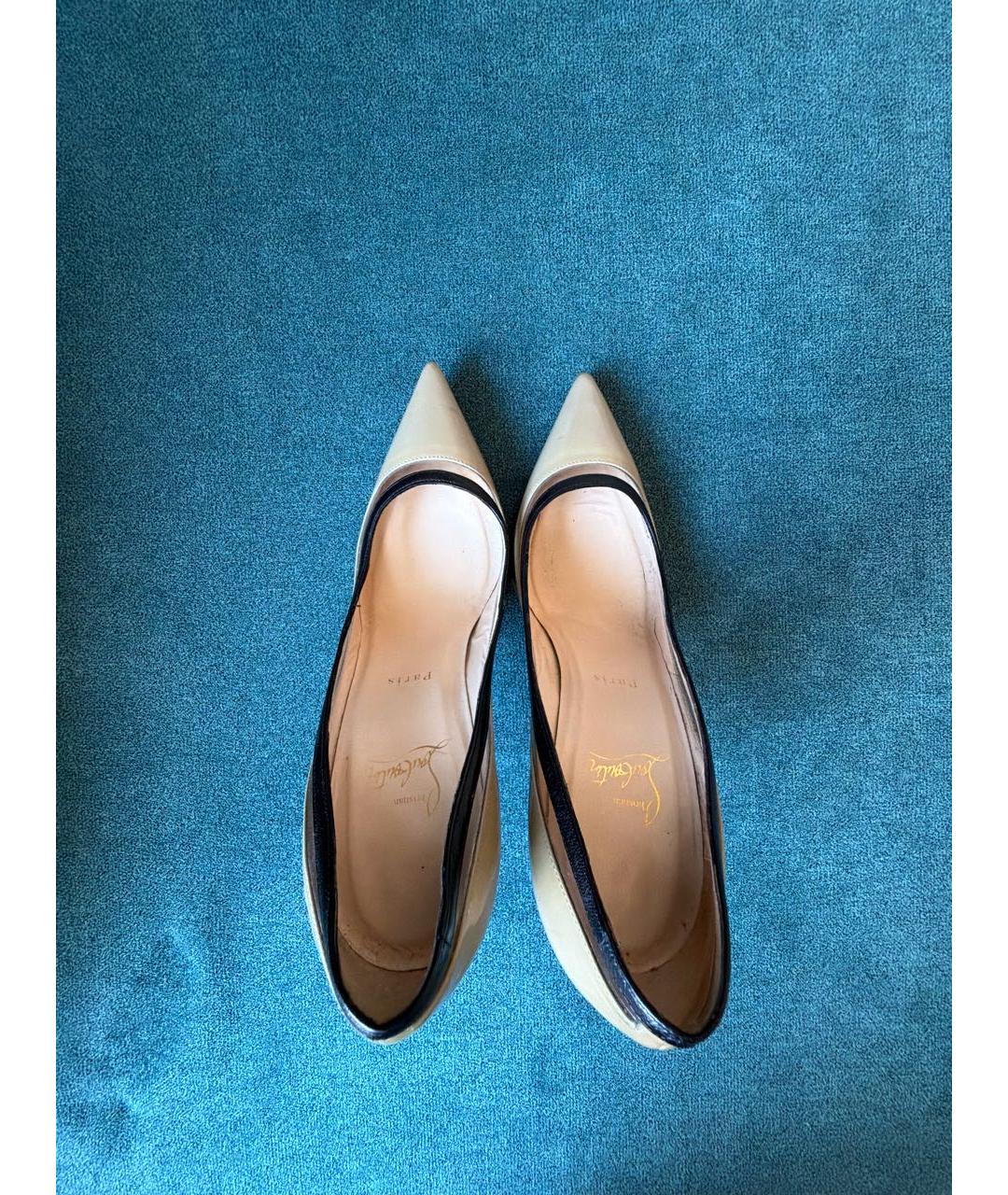 CHRISTIAN LOUBOUTIN Хаки кожаные туфли, фото 3