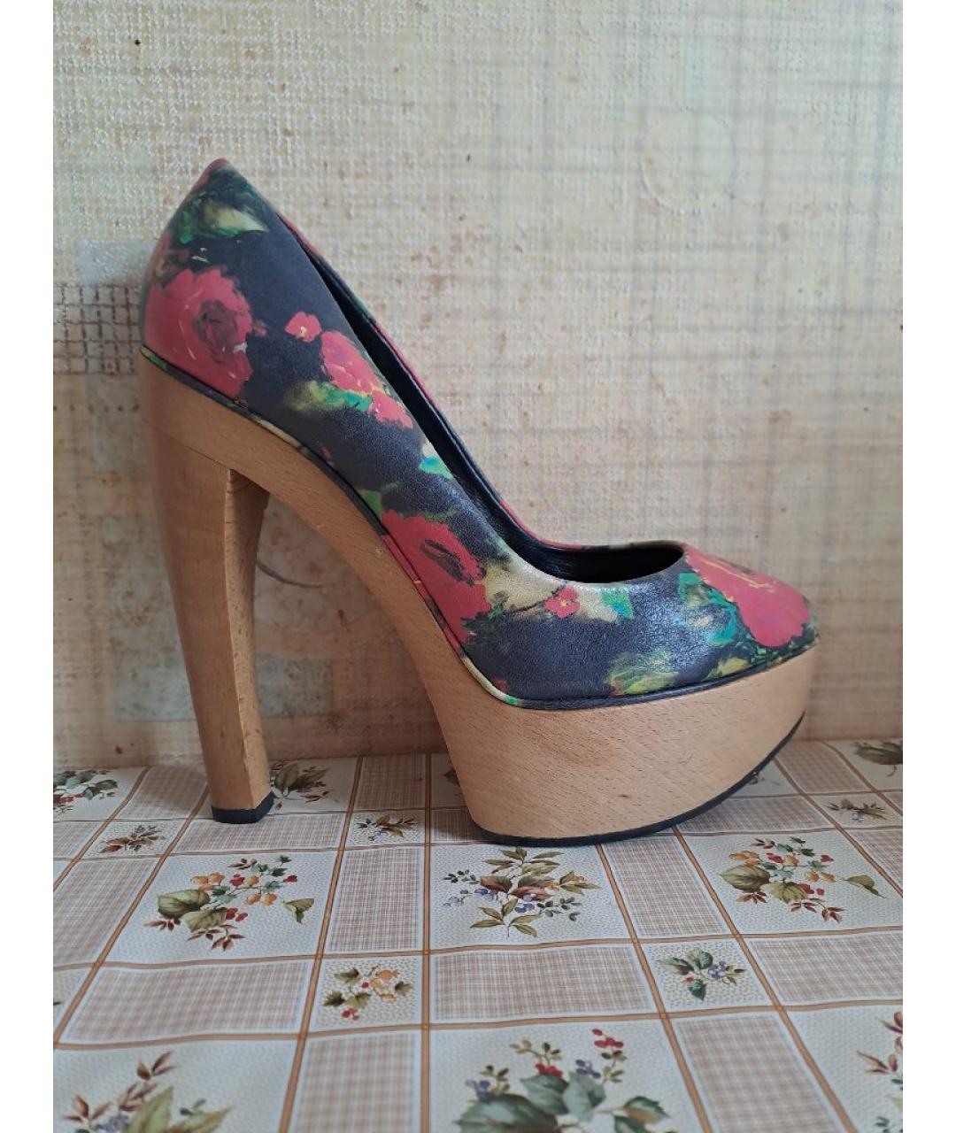 DOLCE&GABBANA Мульти кожаные туфли, фото 7