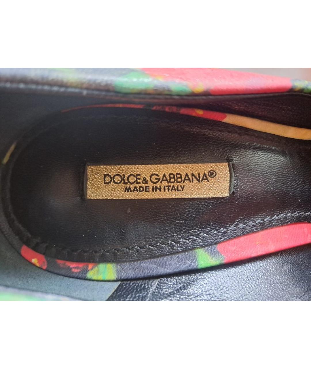 DOLCE&GABBANA Мульти кожаные туфли, фото 6