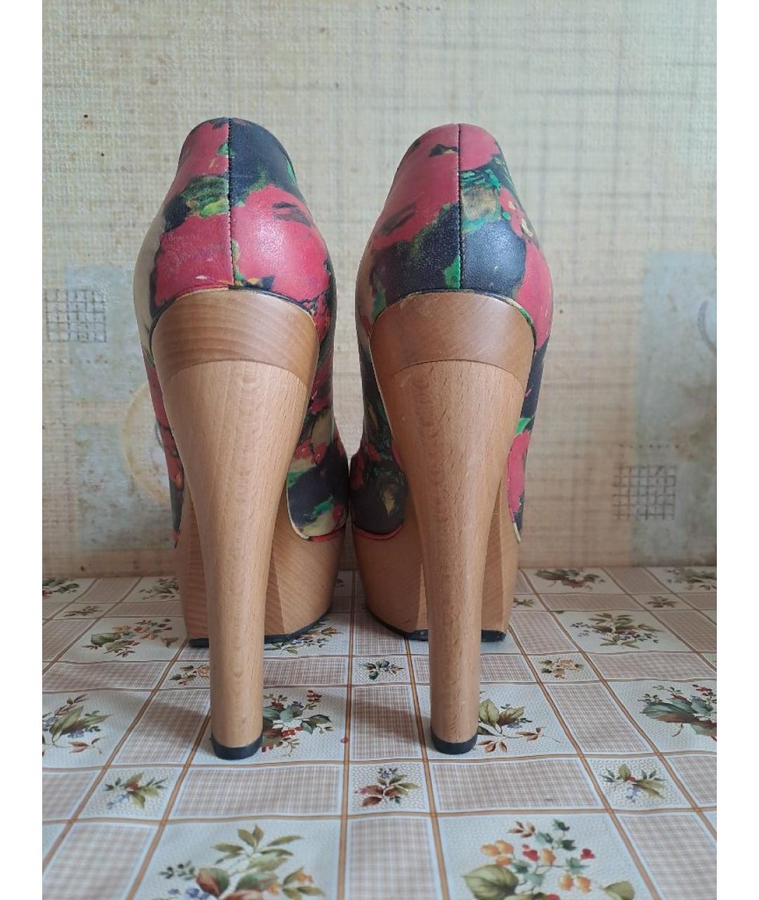 DOLCE&GABBANA Мульти кожаные туфли, фото 4