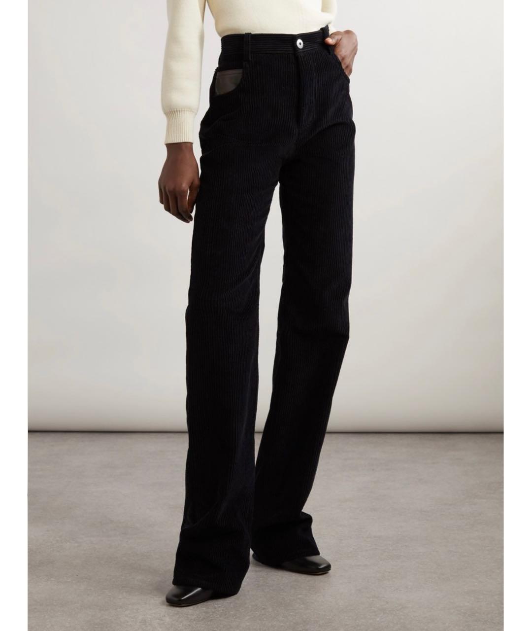 BOTTEGA VENETA Темно-синие хлопковые прямые брюки, фото 5
